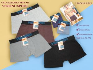 BEE - Boxer Pria Versino / Celana Boxer Bahan Katun Pakaian Dalam Man Underwear 923