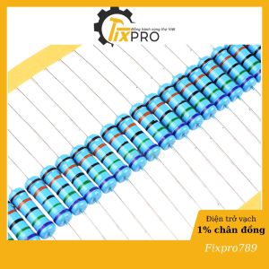 Điện trở 510K 2W  5 vạch màu 1% chân đồng (túi 10 chiếc) - Fixpro