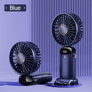 SG 5 Modes handheld fan mini portable foldable small fan digital display office student small fan gift USB charging4000M