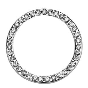 QIXING Automobiles Car SUV Crystal Ring Rhinestone Ring Circle Trim Cover Decorative Diamond Ring Car Start Decorative Circle Switch Button Decor Start Stop Engine