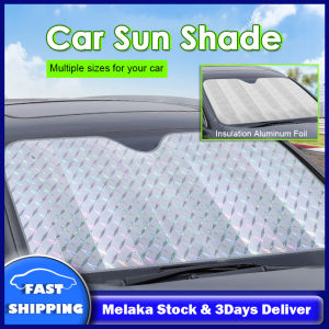 [24H Shipping] Car Sunshade Laser Windshield Silver Blocks UV Rays  Universal Car Front Window Foil Insulation Sun Block Windscreen Large Reflective Summer Cooling Sun Shade Visor