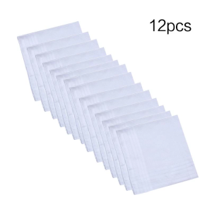 12 Cái/Bộ 40x40cm Nam Nữ Cotton khăn tay tinh khiết hankies dệt hoa sọc Khăn vuông có túi tự làm sơn