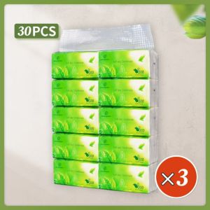 【300 Sheets× 10/20/30/50 Pack】Organic Green Tea Facial Tissue Paper Car Toilet Paper Femme Tissue