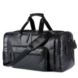 32 inch Men Business Travel Luggage Bag Large Capacity Shoulder Fitness Backpack PU Leather Travel Handbag