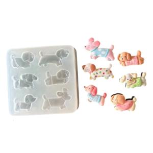 Handmade Resin Making Molds Dog Shape Silicone Craft Molds Suitable for Hand-Making Necklaces and Earring