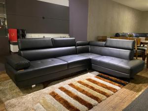 Nabucco N6740 Casa Leather L shape sofa with adjustable head rest5 years warranty export quality Delivery in West Malaysia Only (multiple color selection)
