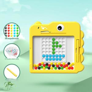 BBTAM Big Magnetic Drawing Board Montessori Educational Dots Beads Sketch Board Suction Drawing Pad