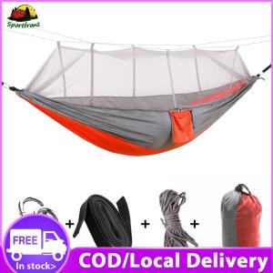 Professional Camping Hammock with Mosquito Net Breathable Swing Hanging Bed for Outdoor Hiking and Backpacking Trips