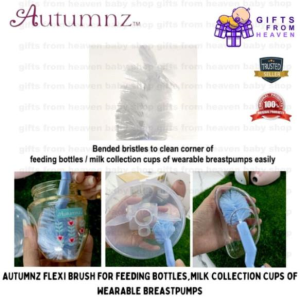 AUTUMNZ FLEXI BRUSH FOR FEEDING BOTTLESMILK COLLECTION CUPS OF WEARABLE BREASTPUMPS