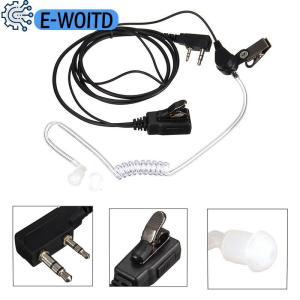 E-WOITD FBI Style Headset Earphone Earpiece Mic Security Radio Walkie Talkie Pro 2 Pin