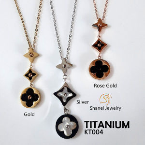 Kalung Wanita Titanium Branded Model Jurai Mewah Stainless Steel 316L Anti Karat Perhiasan Fashion Import Anti Luntur KT004 Frida Jewelry
