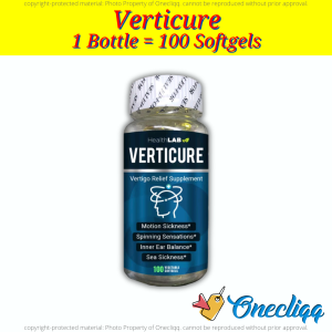 Verticure Original | Vertigo Relief Supplement - Motion Sickness & Spinning Sensations | FDA Approved | 100 Softgels
