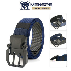 MENSPE Men Belt Outdoor Tactical Belt Double-Sided Use Adjustable Belt Rotating Buckle Nylon Waistband Two-Color Belt Youth Sports Canvas Pant Belt Simple Nice Waistband Nylon