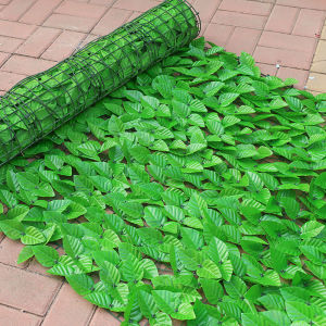 GOXBERK Cây nhân tạo Song mây 05X1M Vườn cây hàng rào Lá xanh nhân tạo Trang trí nội thất Hàng rào ngoài trời