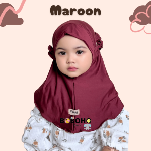 BOBOHO - JILBAB ANAK BAYI BERGO RICIS 1-3 TH / HIJAB INSTAN BABY / KERUDUNG BERGO RICIS ANAK PEREMPUAN