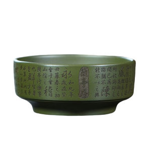 壶芝宴宜兴紫砂杯纯手工刻绘兰亭序紫砂杯绿泥小茶杯家用茶杯