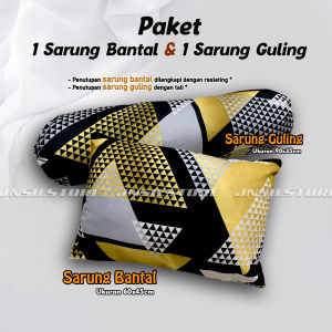 Sarung Bantal Guling Tidur Paket SATU PASANG Berkualitas Kain Katun Polymicro
