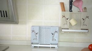 Chopstick Holder Wall-Mounted Household No-Drill Chopstick Tube Draining Thickened Kitchen Utensils Spoon Storage Large Capacity [ Free Shipping ]