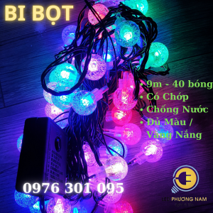 DÂY ĐÈN LED Bi Bọt 9M - 40 bóng TRANG TRÍ NOEL TẾT