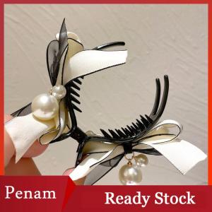 [PAM] Elegant Bow Hair Claw Bowknot Grab Clip Hairpin For Women Ponytail Clips Girl Korean Hair Accessories Headwear