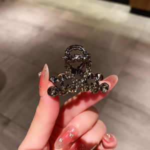 Cao cấp ngọc trai Rhinestone kích thước nhỏ tóc Grabber mùa hè phụ nữ kim loại đơn giản kẹp tóc bên trở lại đầu nửa gắn chéo kẹp tóc