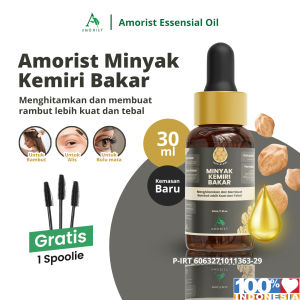 Amorist Minyak Kemiri Bakar 30 ml 100% Alami | Atasi Rontok & Ketombe | Free Spoolie