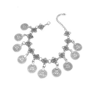 Cổ điển Bohemian GYPSY đồng xu tua vòng chân Chuỗi Vòng Tay hoài cổ cho phụ nữ bữa tiệc trên bãi biển phong cách Xăng đan chân trần đồ trang sức