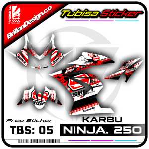 Sticker Striping Ninja Karbu 250 - Stiker Striping Variasi Motor Ninja Karbu 250. TBS.SF.05