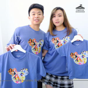 CAROTYLES S Kaos Couple Keluarga MK PRINCESS Wanita Lengan Pendek Katun