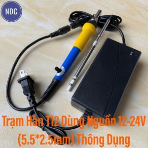 [HCM]Tip Hàn Trạm Hàn T12 Có Điều Chỉnh Nhiệt Dùng Nguồn 12-24V Jack 5.5mm Thông Dụng