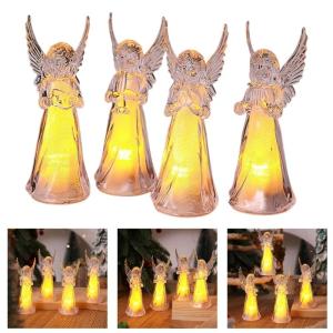 Cartoon Angel Lighted Figurines Set Of 4 Colorful Bedsides Lamp For Party Centerpieces Decoration
