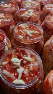 Măng ngâm tỏi ớt hủ 15kg