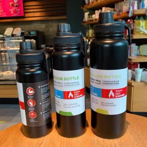 Sport Outdoor Water Drinking Tumbler Stainless Insulation Water Bottle 600ml/800ml/1000ml Large Capacity Bottle
