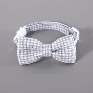 PE-1335 ปลอกคอโบว์สัตว์เลี้ยง สุนัข หมา แมว ลายสก๊อต สามารถปรับได้ หลายสี สวยงาม พร้อมส่ง🐰