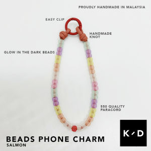 BEADS PHONE CHARM S strong mobile keychain kunci key ring mobile wrist strap hang holder case gift