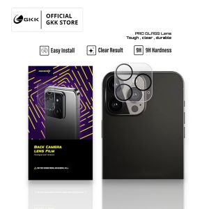 GKK Tempered Glass Kamera Arasaka iPhone 11 12 13 14 15 16 Pro Max Plus Tempered Glass Kamera Lens Protector Anti Lecet