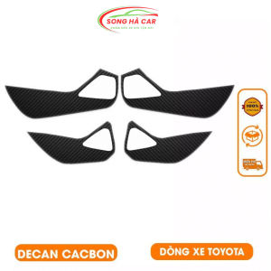 Bộ tấm Carbon dán Tapli cửa dòng xe TOYOTA chống xước dễ lau (Tặng kèm bộ PPF 4 hộc tay nắm cửa)