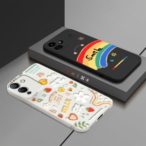 Casing hp Infinix Hot 30i Hot 20S Note 12 G96 Note 12 Pro Hot 12 Play Hot 11 Play Hot 9 Play Hot 10 Play Hot 10S 10T Smart 6 Smart 5 Note 9 Fashion Motif Bunga Pelangi Soft Silicone Phone Case