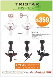 Fanco Tristar NANO 16" Corner Fan with Remote Control