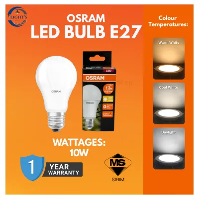OSRAM LEDVANCE LED BULB E27 4.9W/8.5W/10W/13W (2700K/4000K/6500K) Cool White Daylight Warm White