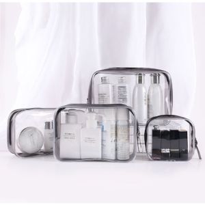 Tas Kosmetik Transparant 1 PC Pouch Travel Make Up Bag Organizer Dompet Makeup Waterproof Anti Air