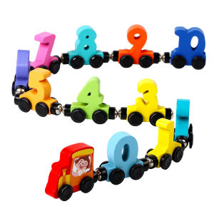 12pcs Magnetic 0-10 Number Train Toy Puzzle Childrens Learning Assembly Toys Educational Early Toy Number Toys