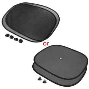 2PCS Car Window Sunshade for Sun Shade Visor Side Mesh Cover Shield Sunscreen Bl