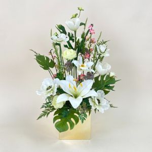 แจกันดอกไม้ประดิษฐ์ ดอกไม้ปลอมพร้อมแจกัน ดอกไม้ตกแต่งบ้าน