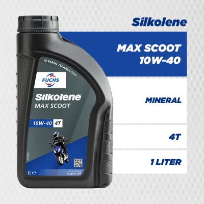 FUCHS SILKOLENE SCOOT 4 MB 10W40 Synthetic / MAX SCOOT 10W40 Mineral Engine Oil (1l) Scooter