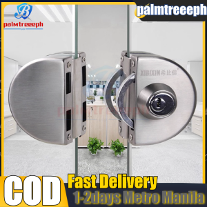【Fast Delivery】10-12mm Glass Door Lock with Keys for Home Hotel Bathroom 304 Stainless Steel Double Bolts