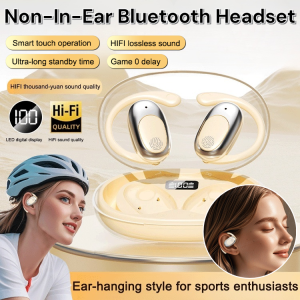 Bone Conduction Earphones Long Battery Life Headset 60H Non In Ear Wireless Sports Running