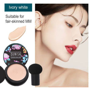 ▶ BUY 1 TAKE 1◀ SUNISA Foundation Mushroom Head Air Cushion Waterproof CC Cream Frost Concealer Oil Control Face Mask Foundation WaterProof Original Set Air Cushion BB Cream Natural/Ivory White 20g SPF 50 Long Lasting Foundation Oil Control
