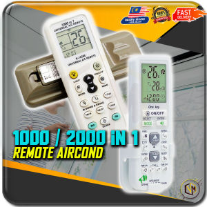 Universal Remote Control Aircond AC Air Cond Conditioner Ekon Supported All Brand LCD Backlight Multi Model
