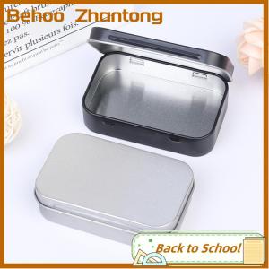 Behoo ชุดอุปกรณ์เอาชีวิตรอดกล่องดีบุกขนาดเล็กแบบฝาพับโลหะเปล่ากล่องเก็บของกล่องจัดระเบียบสำหรับกุญแจเหรียญลูกกวาด